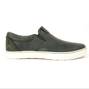 Mozo Fallbrook Green Leather Work Sneakers | Slip-On | Men’s 10